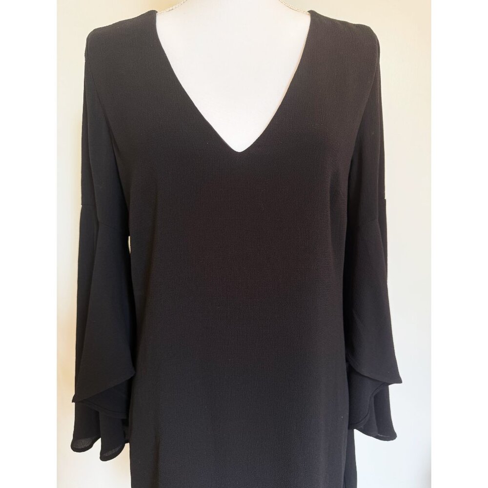 Y2K Bebe Little Black Dress – Fluted Sleeve Mini - Picture 3 of 12